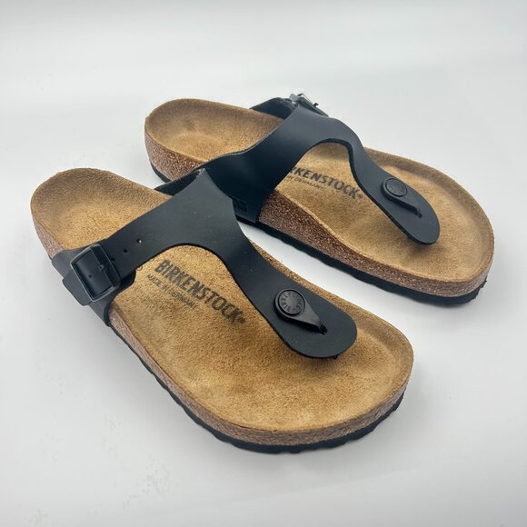Birkenstock Shoes - NEW Birkenstock Gizeh Black Birko-Flor Sandals Size 36 / US 5